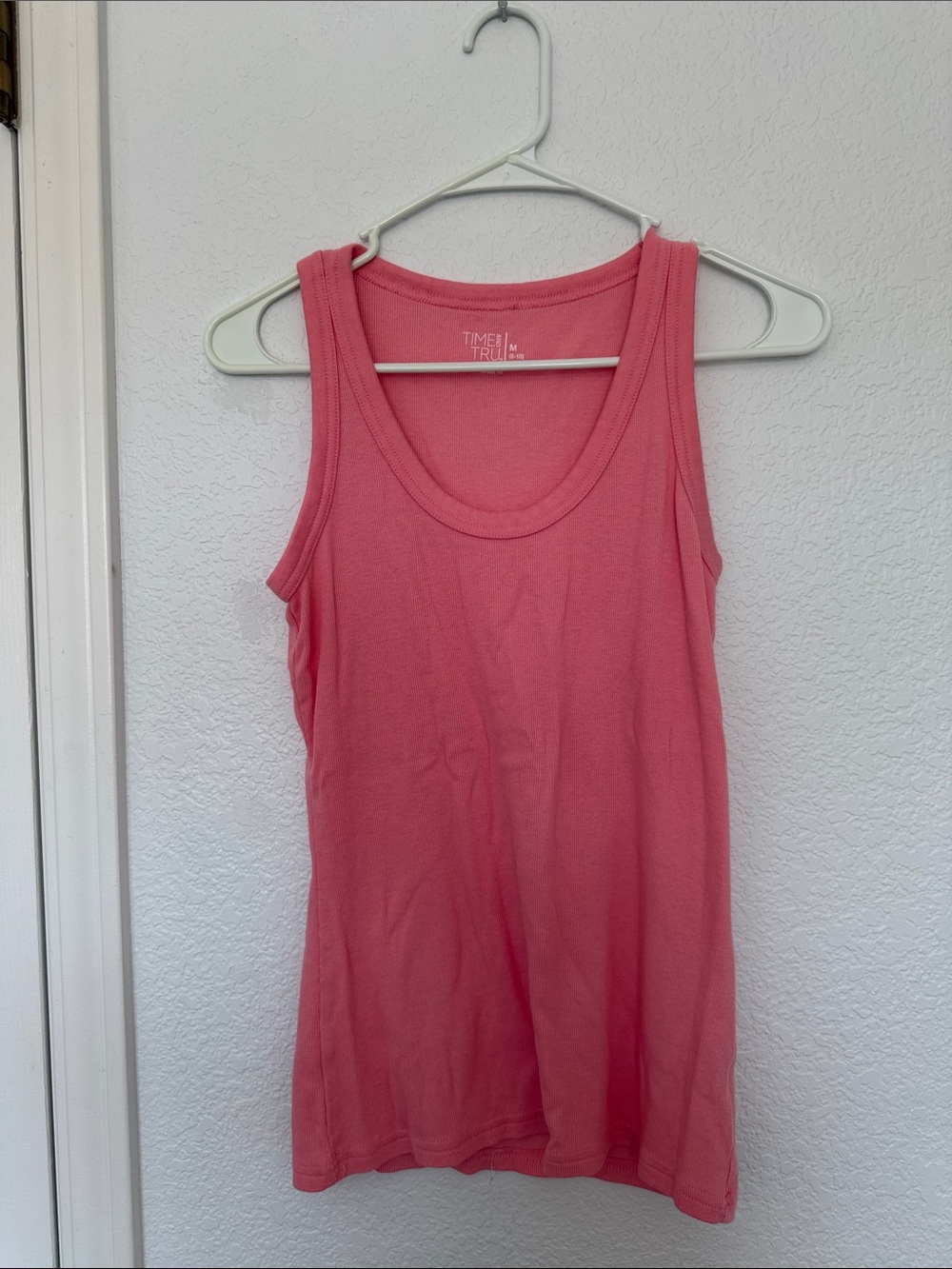 Time and Tru Coral Pink Scoop Neck Tank